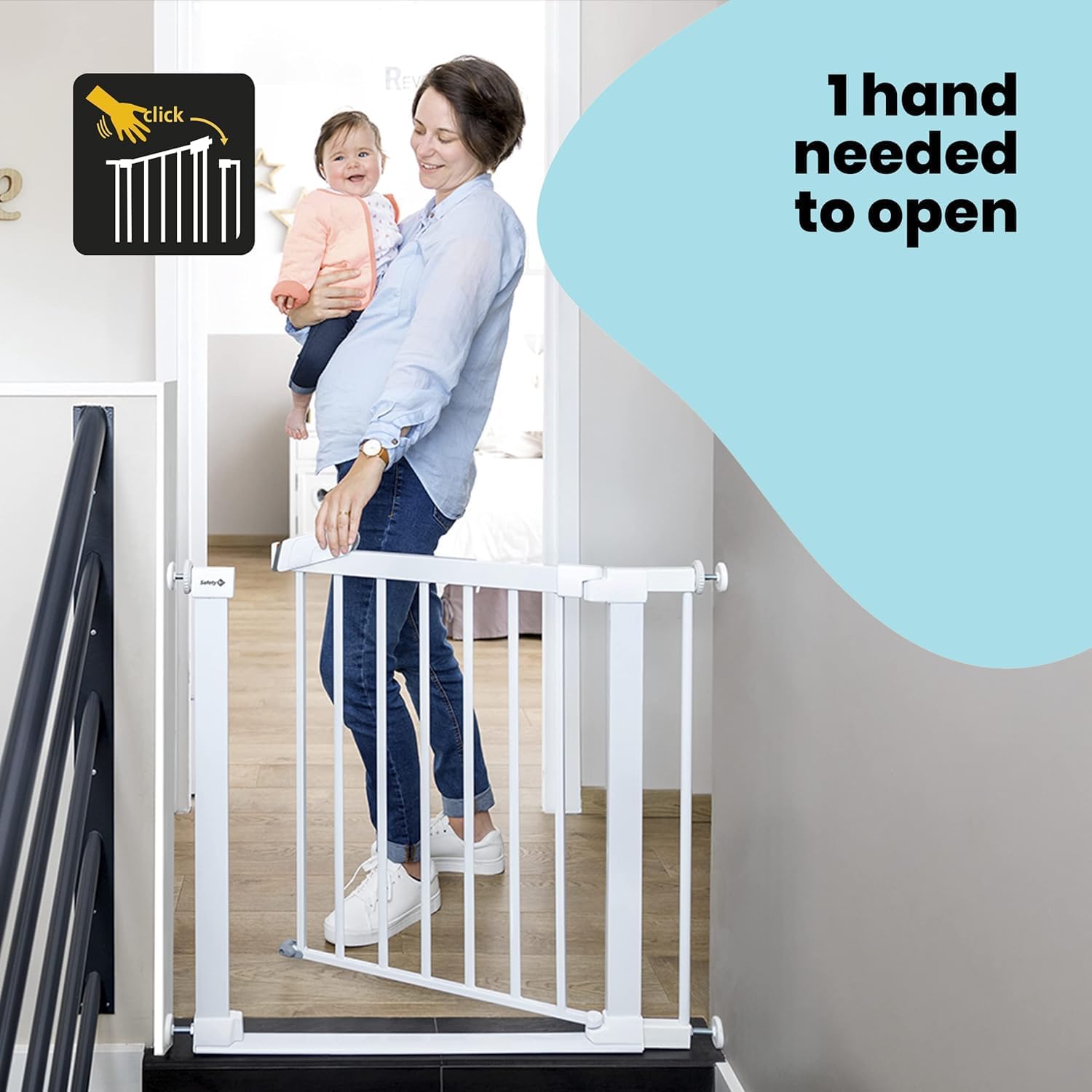 Detalle 2 de Safety 1st Flat Step Baby Stair Gate 73-80cm