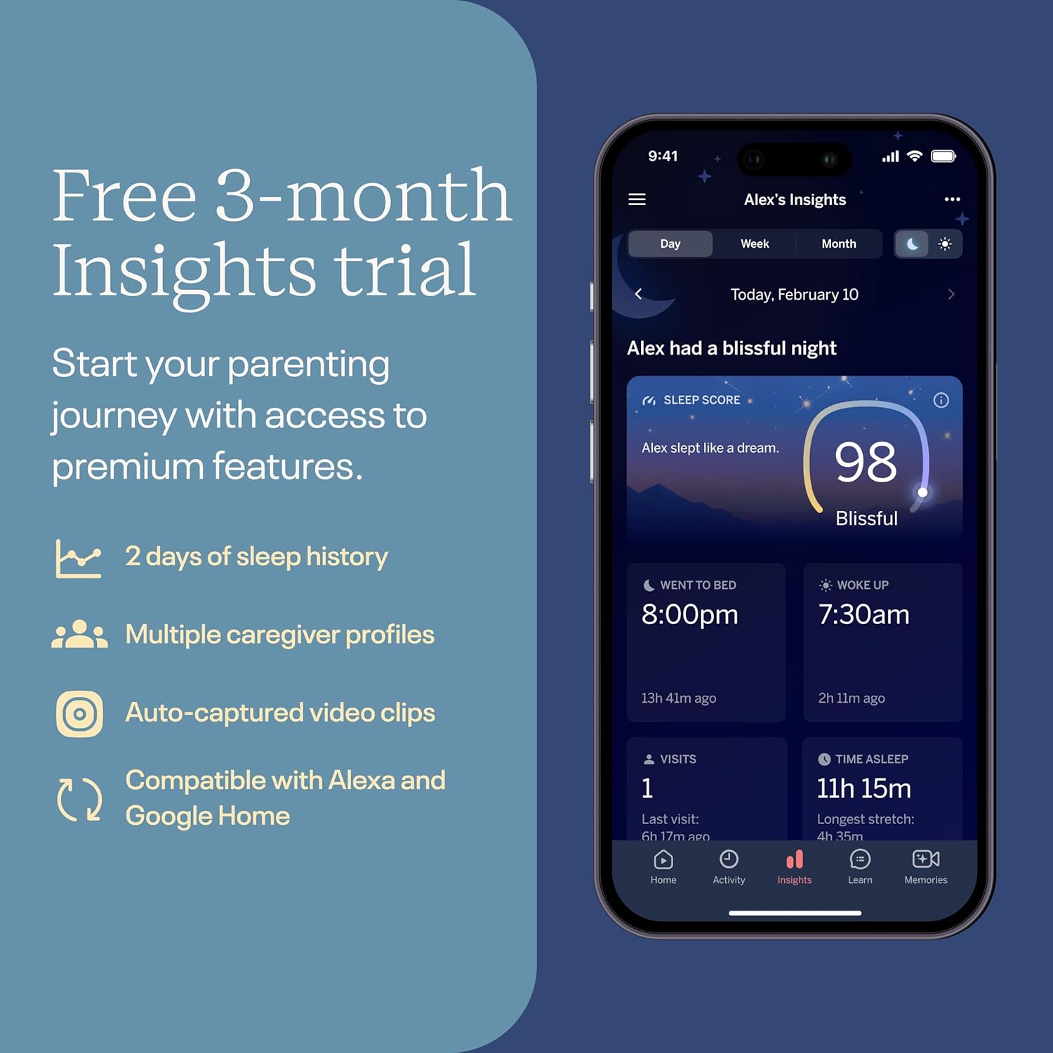 Thumbnail 5 de Nanit Smart Baby Monitor with Wall Mount and 8-Inch Home Display