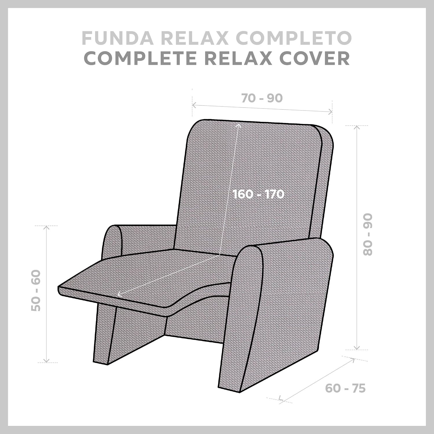 Thumbnail 5 de Housse de fauteuil Relax 1 place TEXTIL-HOME 🚙
