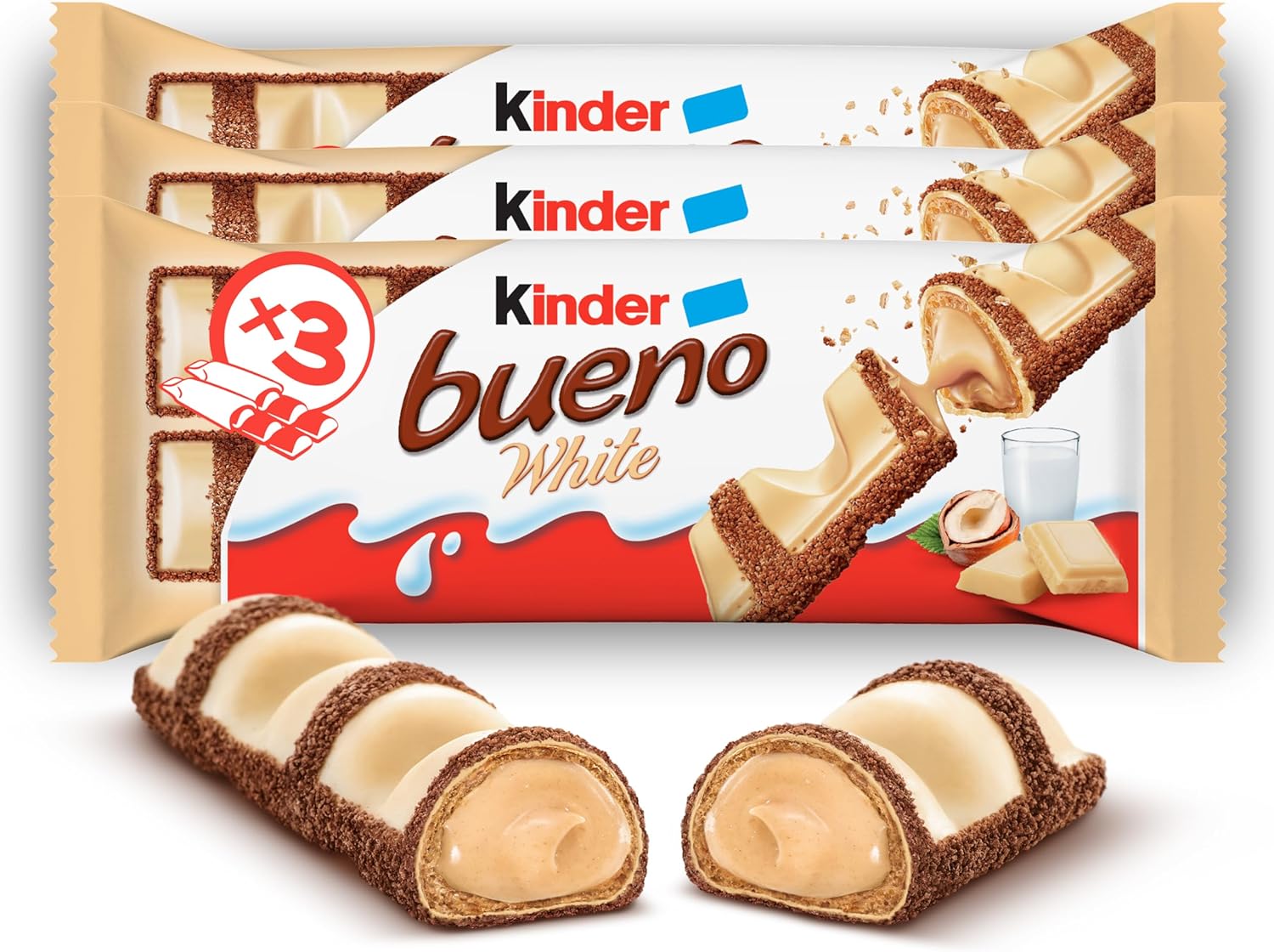 Thumbnail 6 de Kinder Bueno White – Snack al Cioccolato Bianco e Nocciole, confezione da 30
