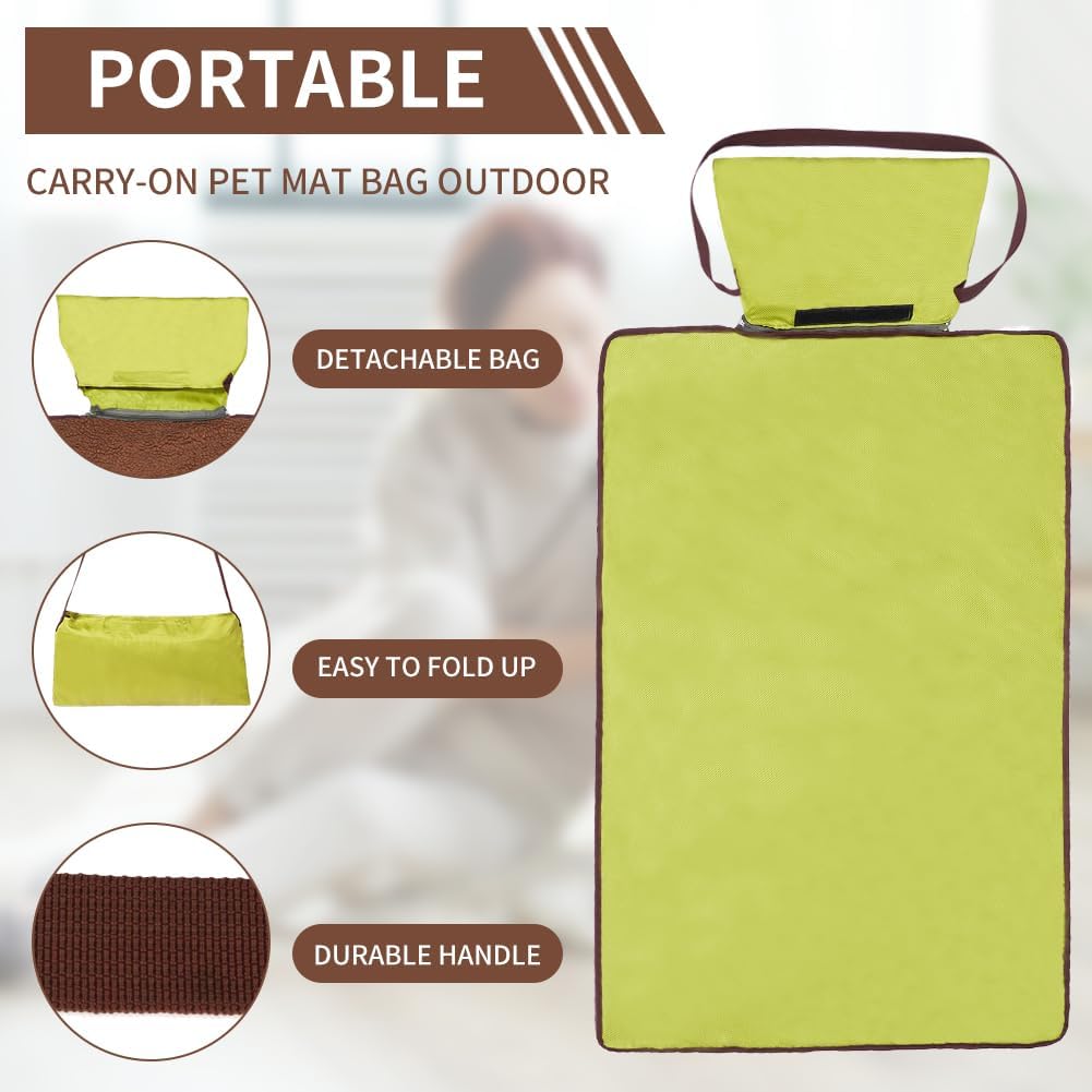Detalle de Adiwo tappeto pieghevole impermeabile per cani e gatti 100 x 70 cm con borsa portaoggetti