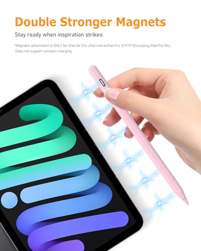 Thumbnail 3 de MYSTILUCK Pink Stylus Pen for iPad Pro, Air, Mini (2018–2026): Palm Rejection and Fast Charge