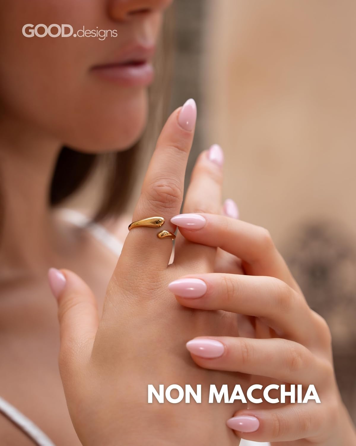 Detalle de Anello regolabile acciaio Chunky Rings 52‑60