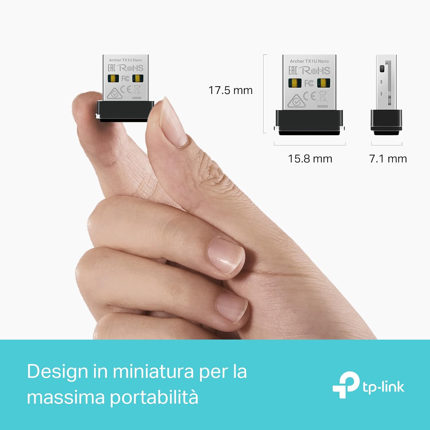 Thumbnail 3 de TP-Link AX300 WiFi 6 USB: Chiavetta WiFi per PC Fisso – velocità e versatilità con supporto Windows e Linux