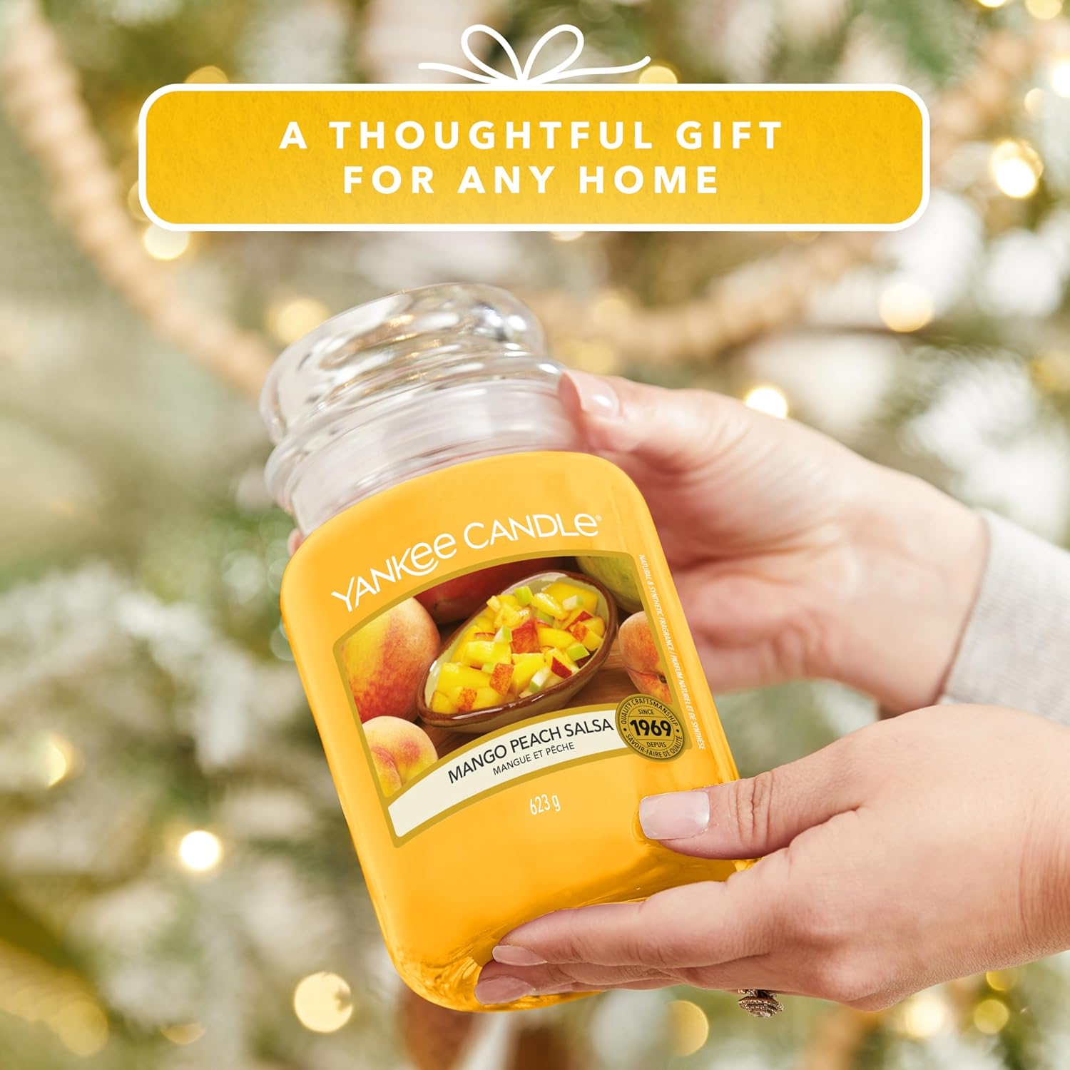 Detalle de Yankee Candle Scented Candle: Mango Peach Salsa Large Jar