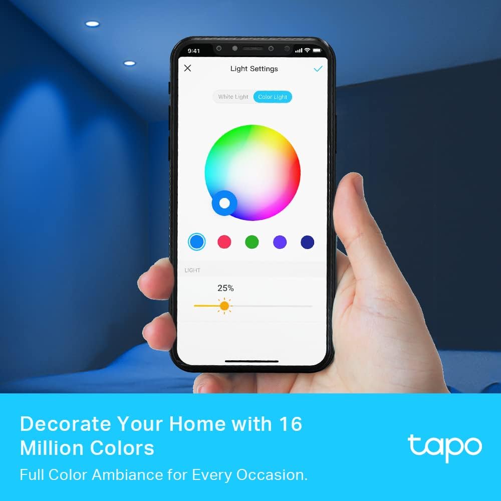 Detalle de Tapo TP-Link smarte GU10 WLAN-Glühbirne L630 – 3,7 W, 350 lm, 16 Mio Farben, dimmbar