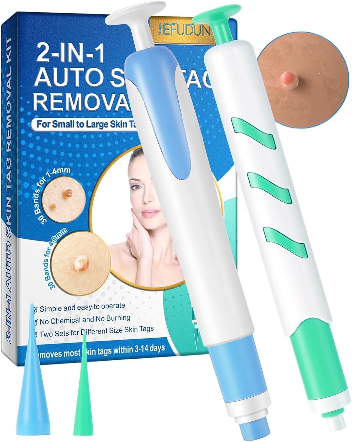Kit de traitement d’acrochordons VFjVlVdG (1 à 9 mm) pour verrues et grains de beauté