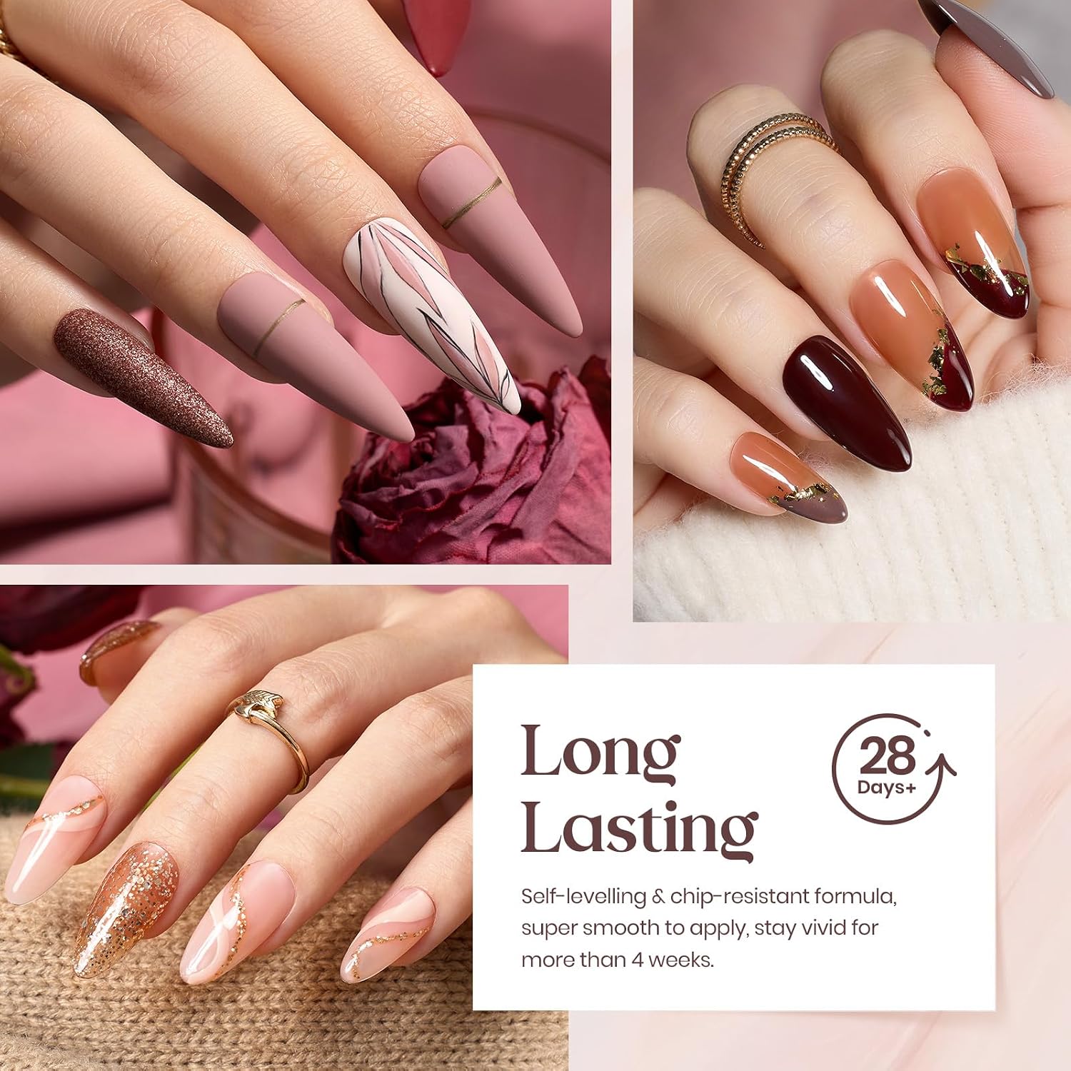 Detalle 2 de Beetles Verse of Roses 23pc Gel Nail Set