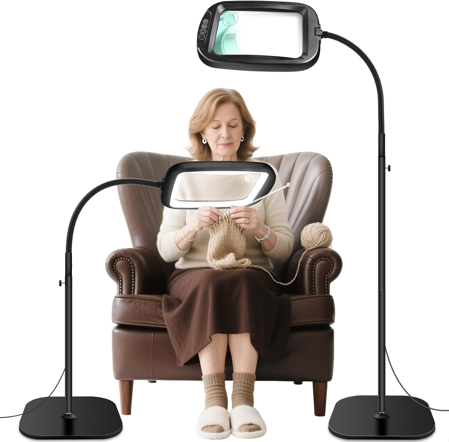 Detalle de Floor Magnifying Lamp with 10X and 30X Magnification