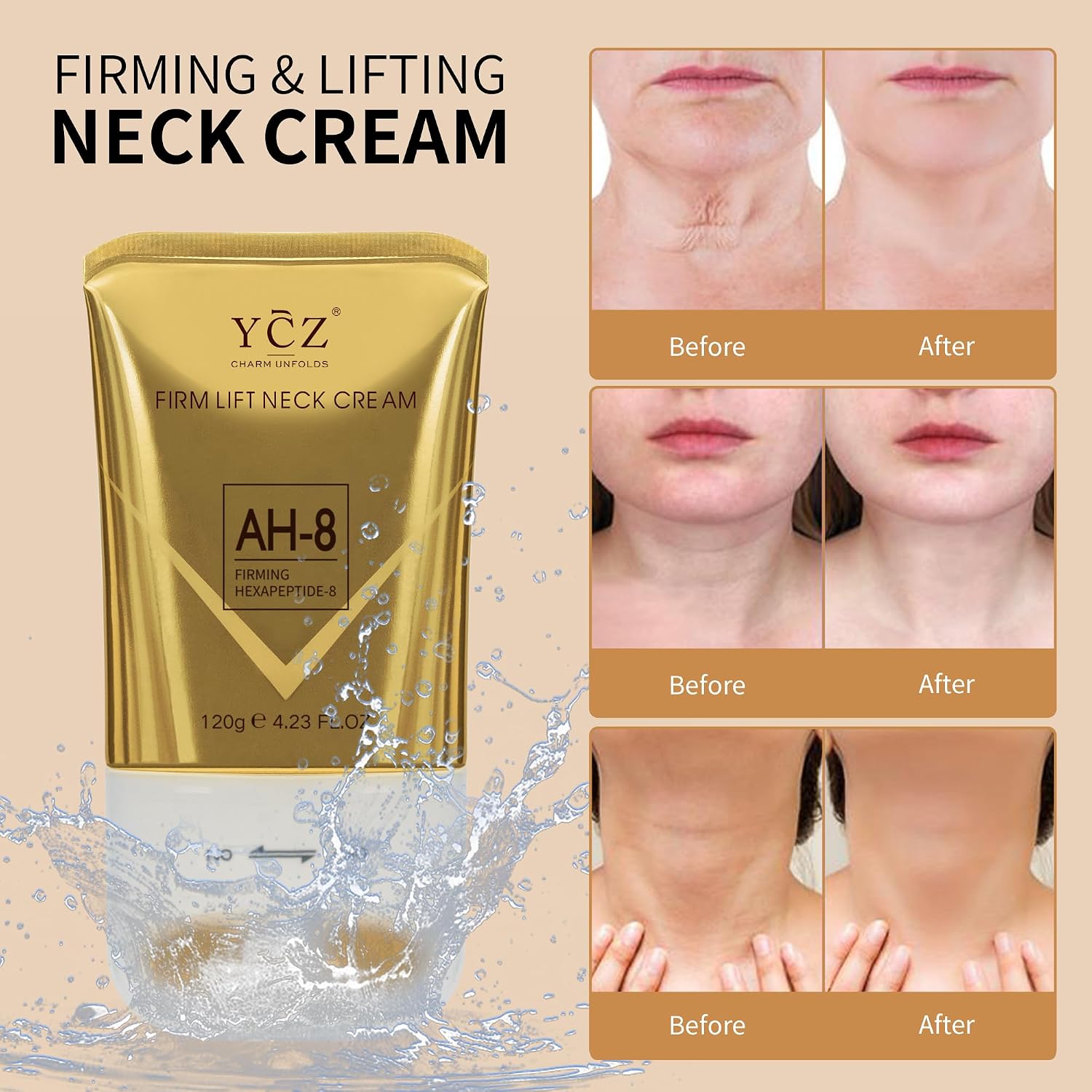 Thumbnail 1 de Ycz AH-8 Neck Firming Cream with Roller