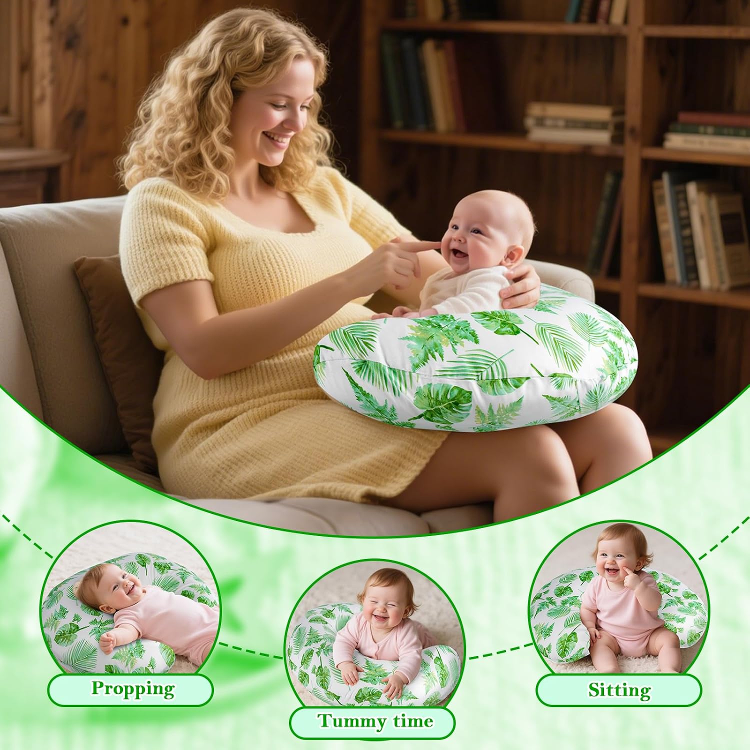 Detalle de LLCJYYCY NP001 Nursing Pillow with Breathable Filling and Cotton Cover