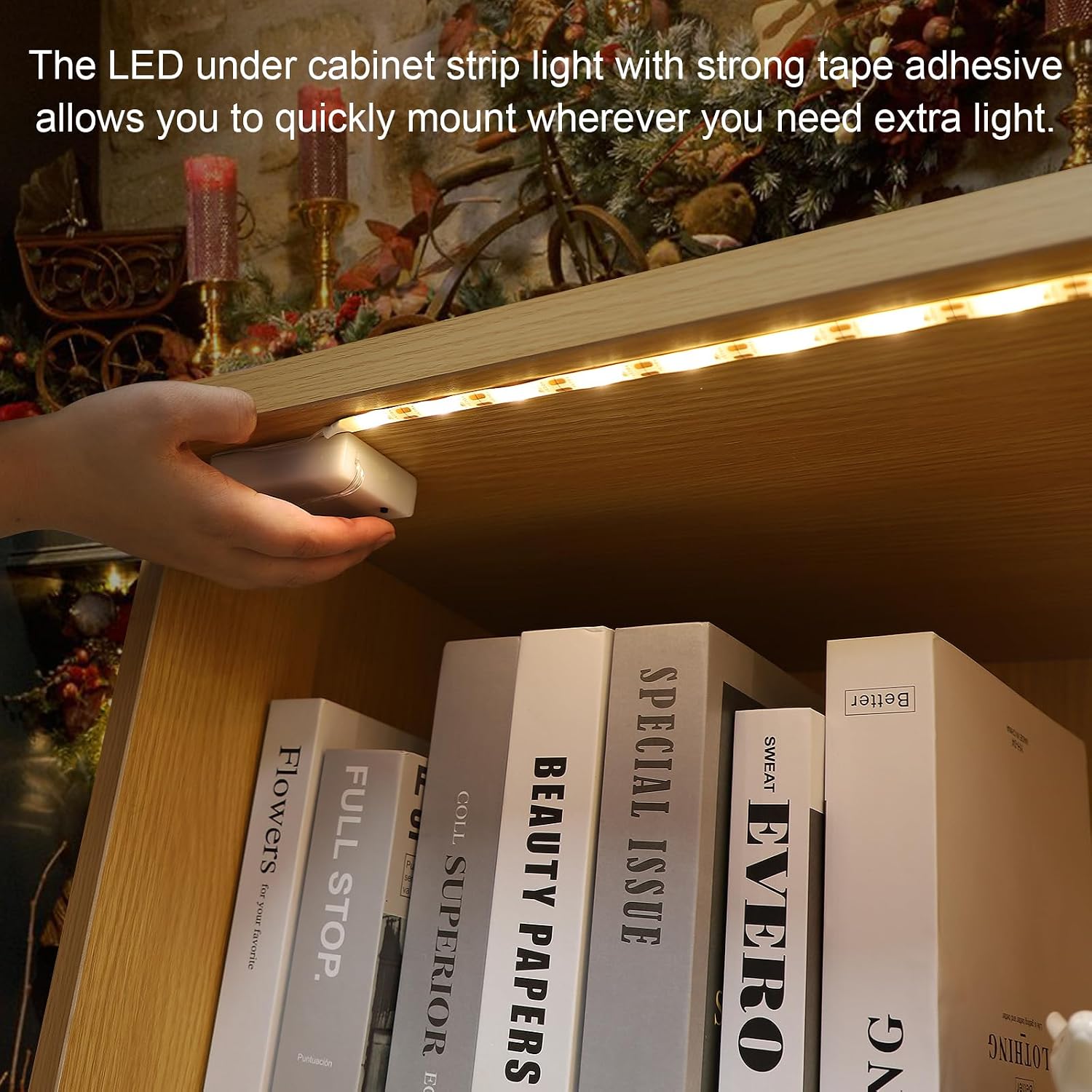 Detalle 2 de Auting YD-FPC-2835-120LED-12V-10MM-8w batterij-ledstrip, 1 m, warmwit
