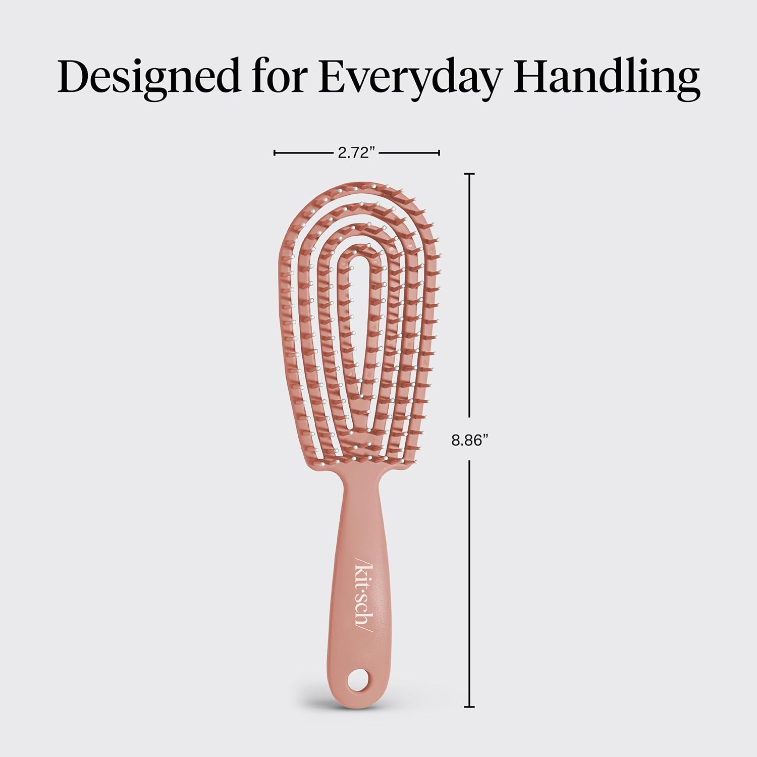 Detalle 2 de Kitsch Flexi detangling hair brush, Terracotta