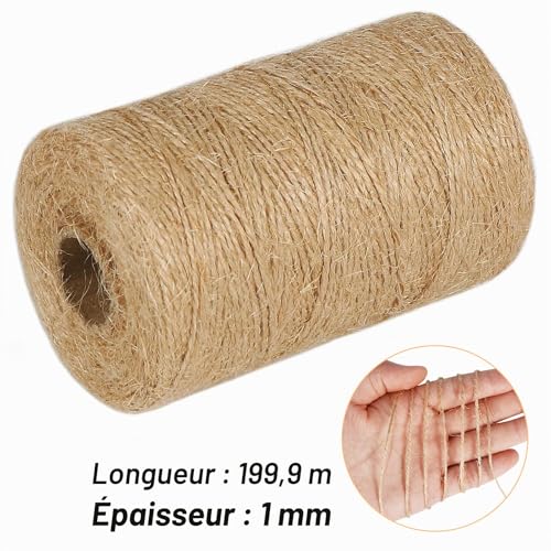 Thumbnail 1 de Vivifying Ficelle de Jute Marron 200 m — Fini naturel pour jardinage et bricolage