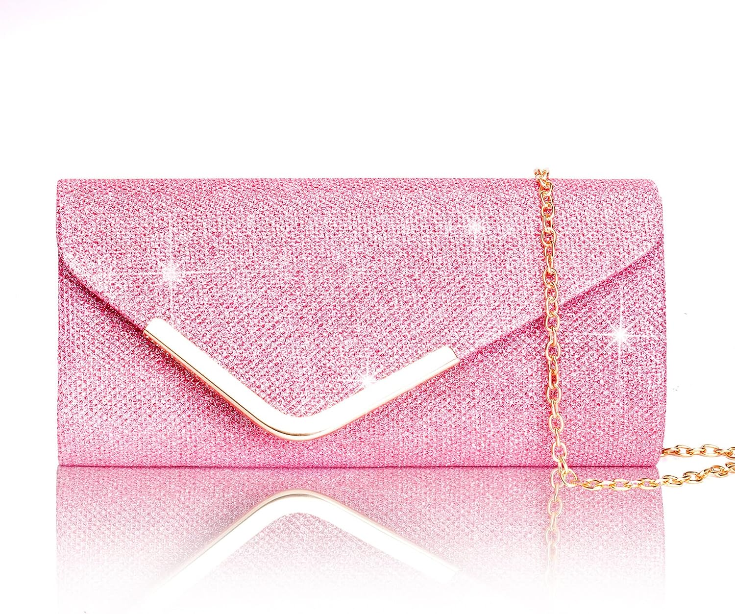 Detalle 2 de Larcenciel Women's Clutch with Sequins, Detachable Chain Envelope Bag