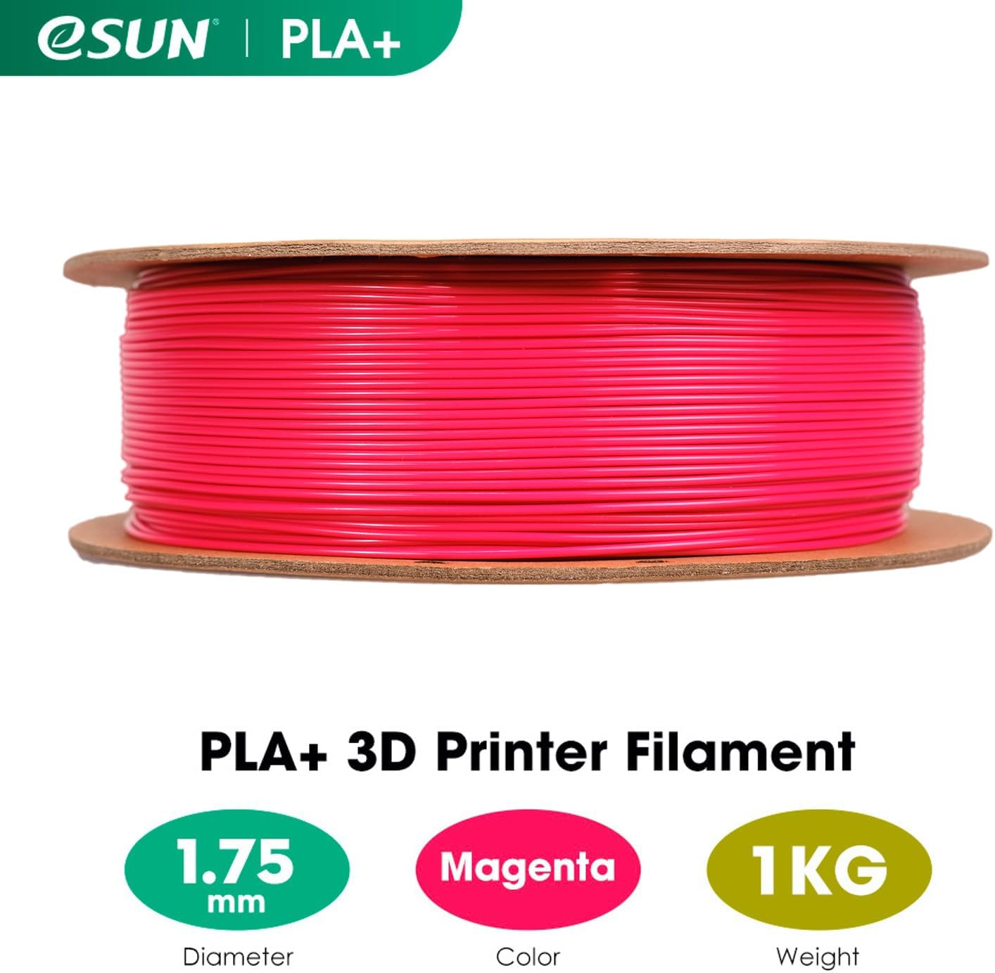 Detalle 2 de eSUN Filamento PLA+ 1.75mm, Rojo Claro para Impresora 3D 🖨