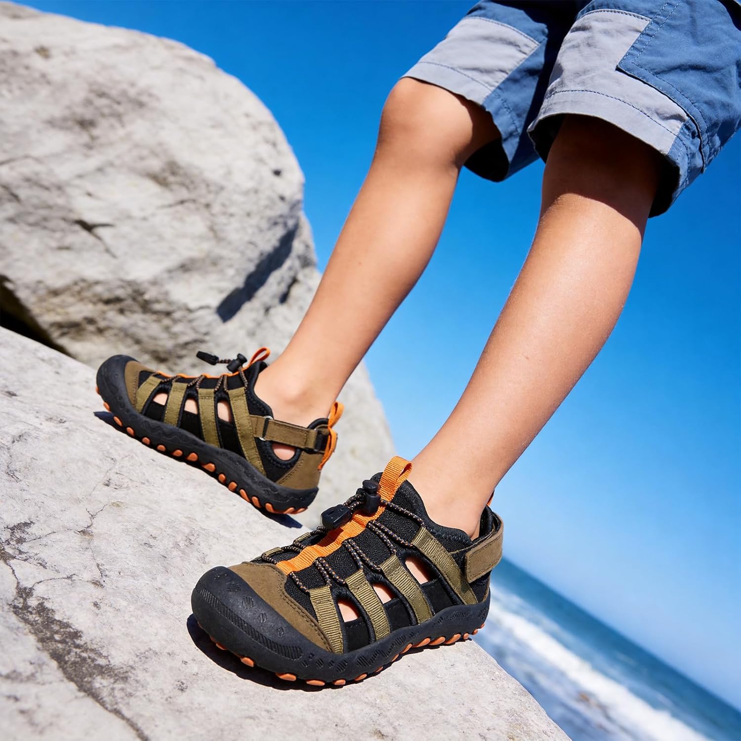 Thumbnail 1 de Mishansha Kinder Sandalen – Outdoor Trekkingsandalen, atmungsaktiv, Gr. 26–38 EU