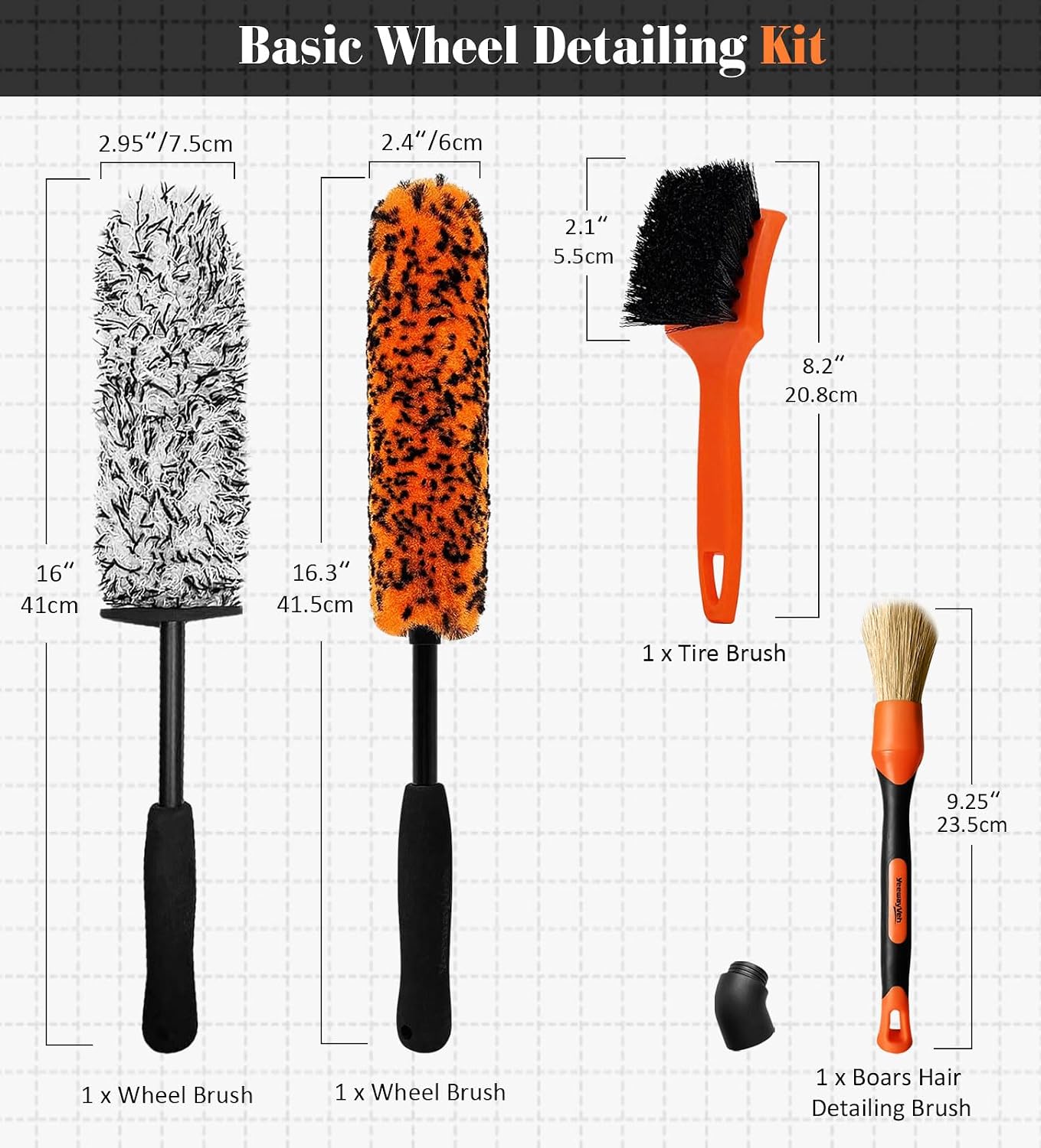 Thumbnail 6 de YeewayVeh Alloy Wheel Brush Kit 4pcs 🧽