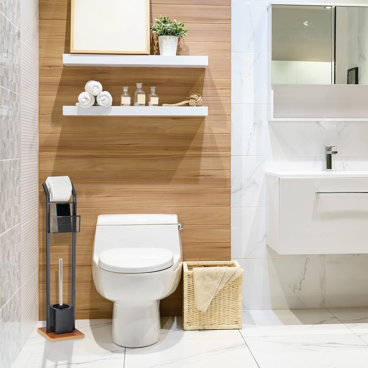 Detalle 1 de Relaxdays têtes de brosse WC, 5 pièces