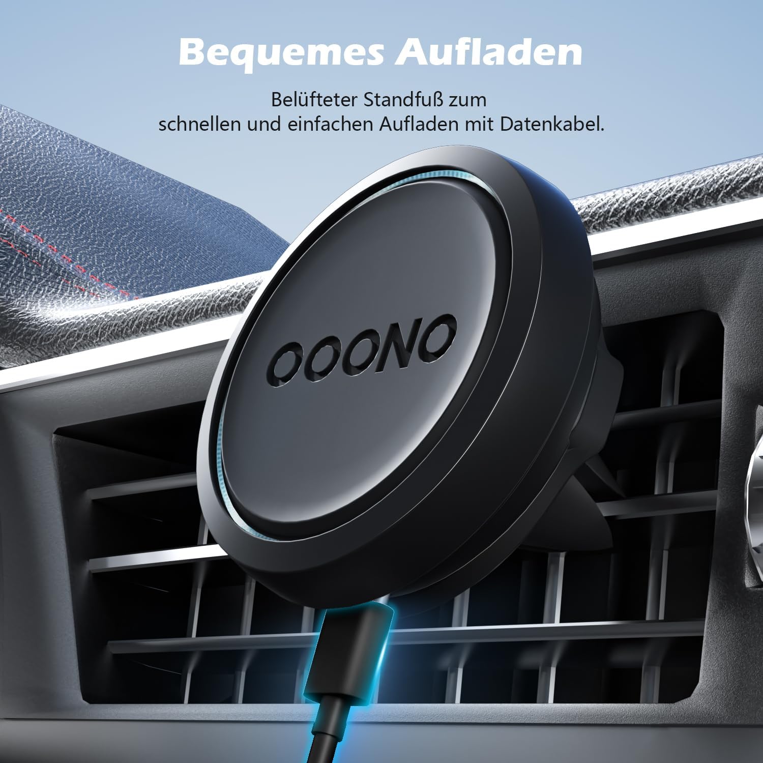 Detalle de ALAFLY magnetische Lüftungsgitter-Halterung für OOONO CO-DRIVER NO2 (für Lüftungsöffnungen)