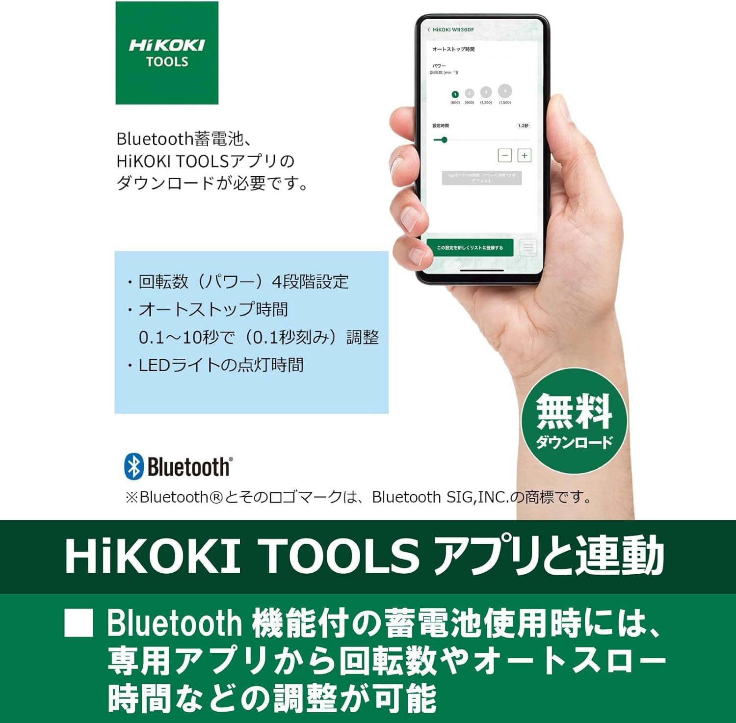 Thumbnail 4 de HiKOKI WR36DE(NN) 36V充電式インパクトレンチ 六角ソケット21mmセット