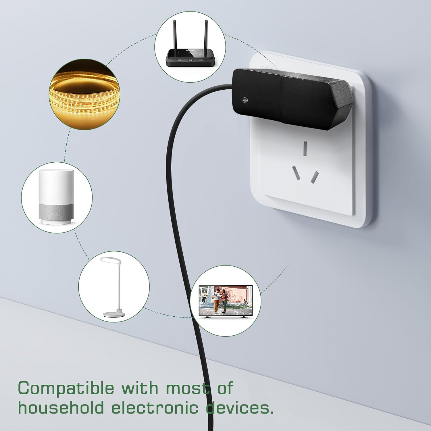 Thumbnail 6 de KSIBNW Trasformatore adattatore universale DC 12 V 1 A (12 W) con jack 5,5–2,5 mm per strisce LED