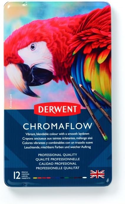 Thumbnail 4 de Derwent Chromaflow 12 crayons de couleur 🖍️