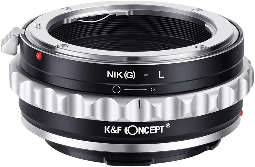 Detalle de K&F CONCEPT Objektivanschlussadapter Nikon F (G-Typ) auf L-Mount – Manueller Fokus