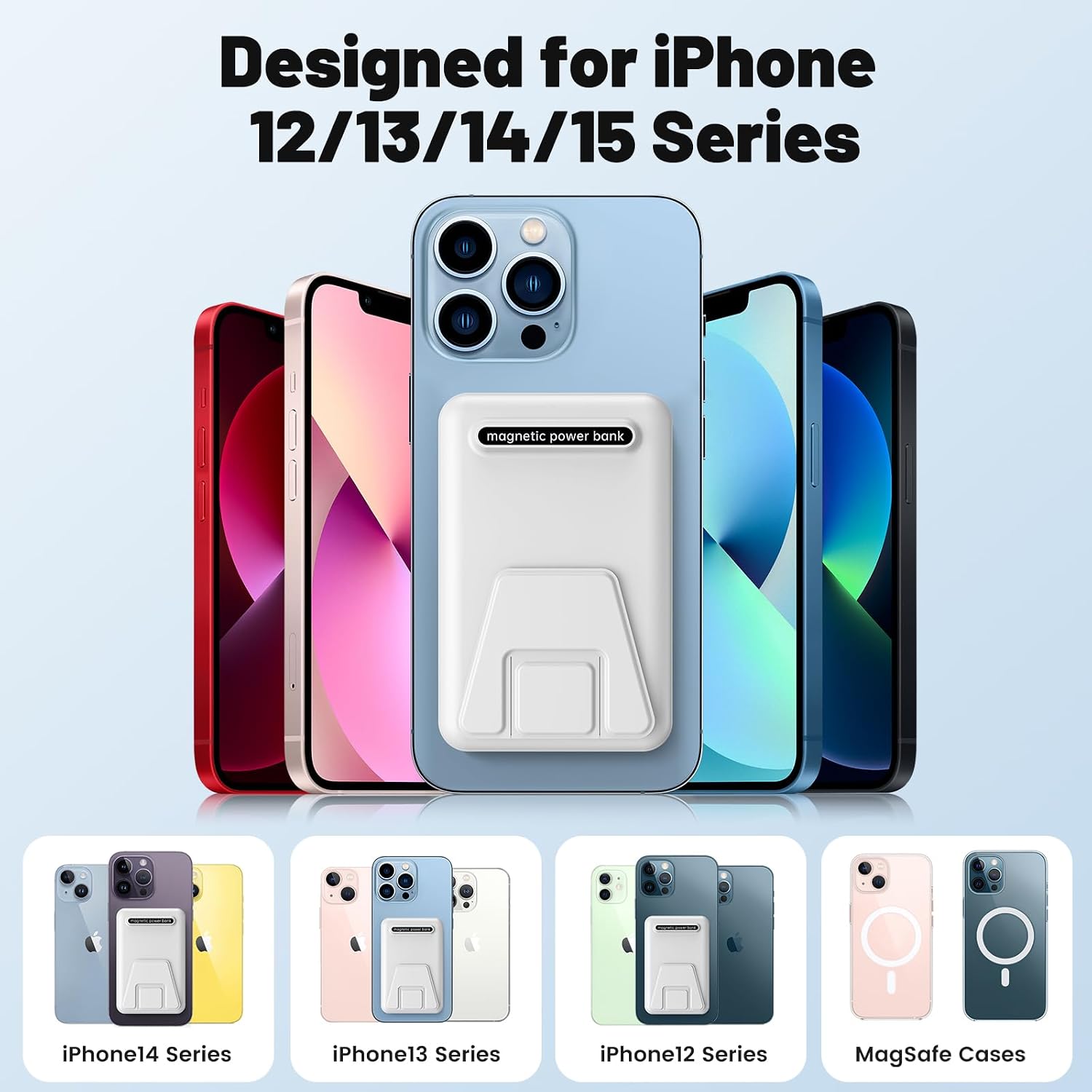 Thumbnail 5 de YAGOPAL 10000mAh Wireless Mag-Suction Power Bank with PD 22.5W (iPhone 12–16 series)