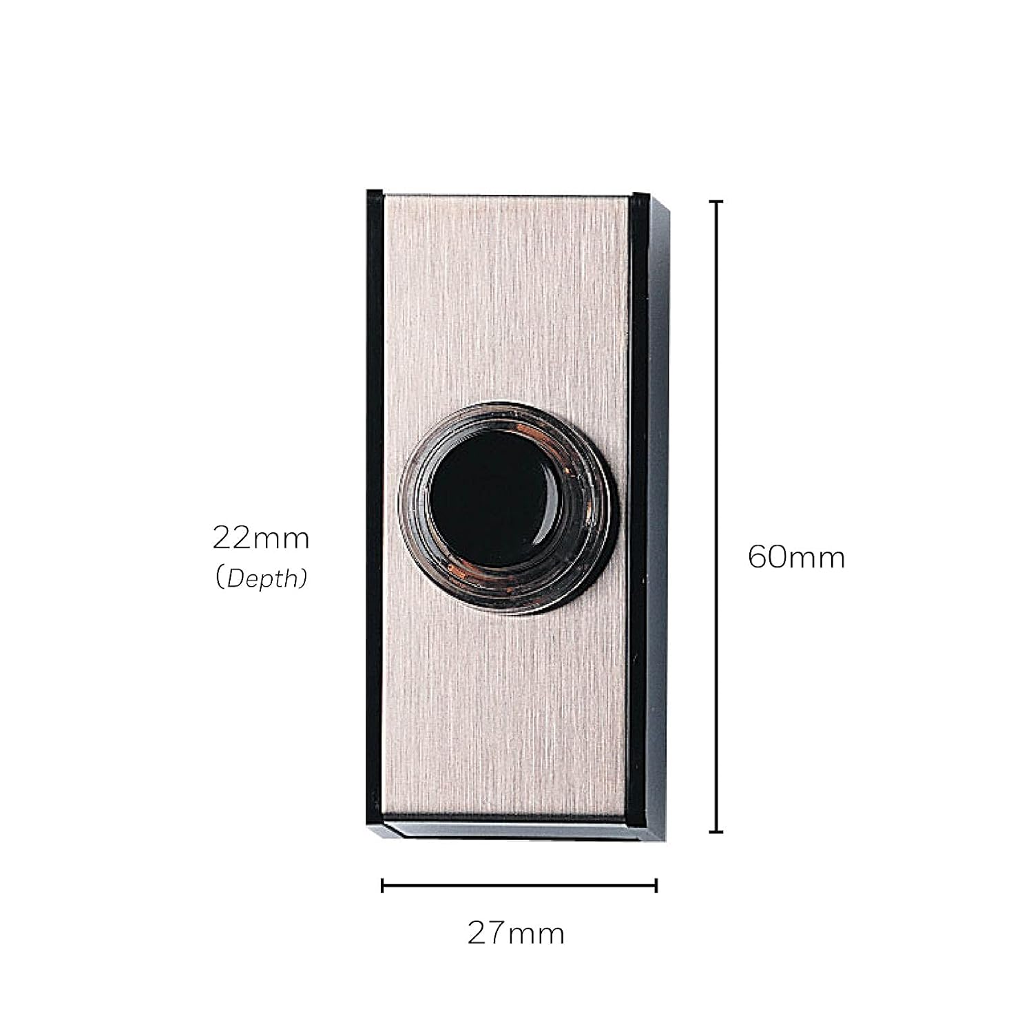 Detalle 2 de Honeywell Home Friedland D611 Button Gem 47167 Wired Doorbell Button, Silver/Black