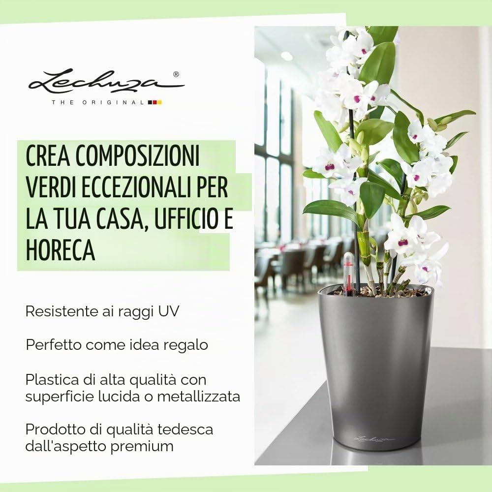 Thumbnail 5 de LECHUZA DELTINI rosso scarlatto vaso autoirrigante 19x11,5x15