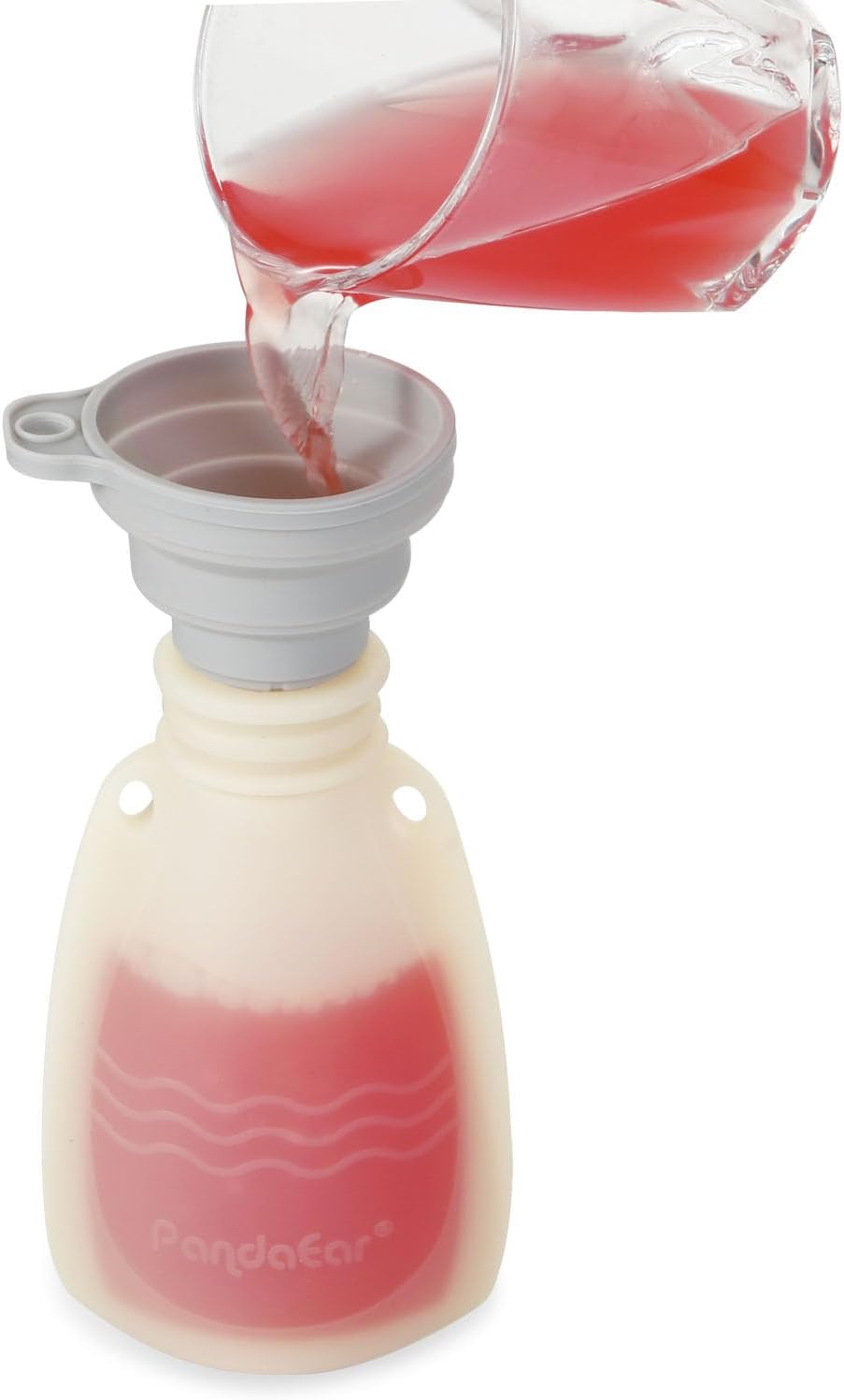 Detalle de PandaEar Baby Food Pouches: 7 herbruikbare siliconen knijpzakjes