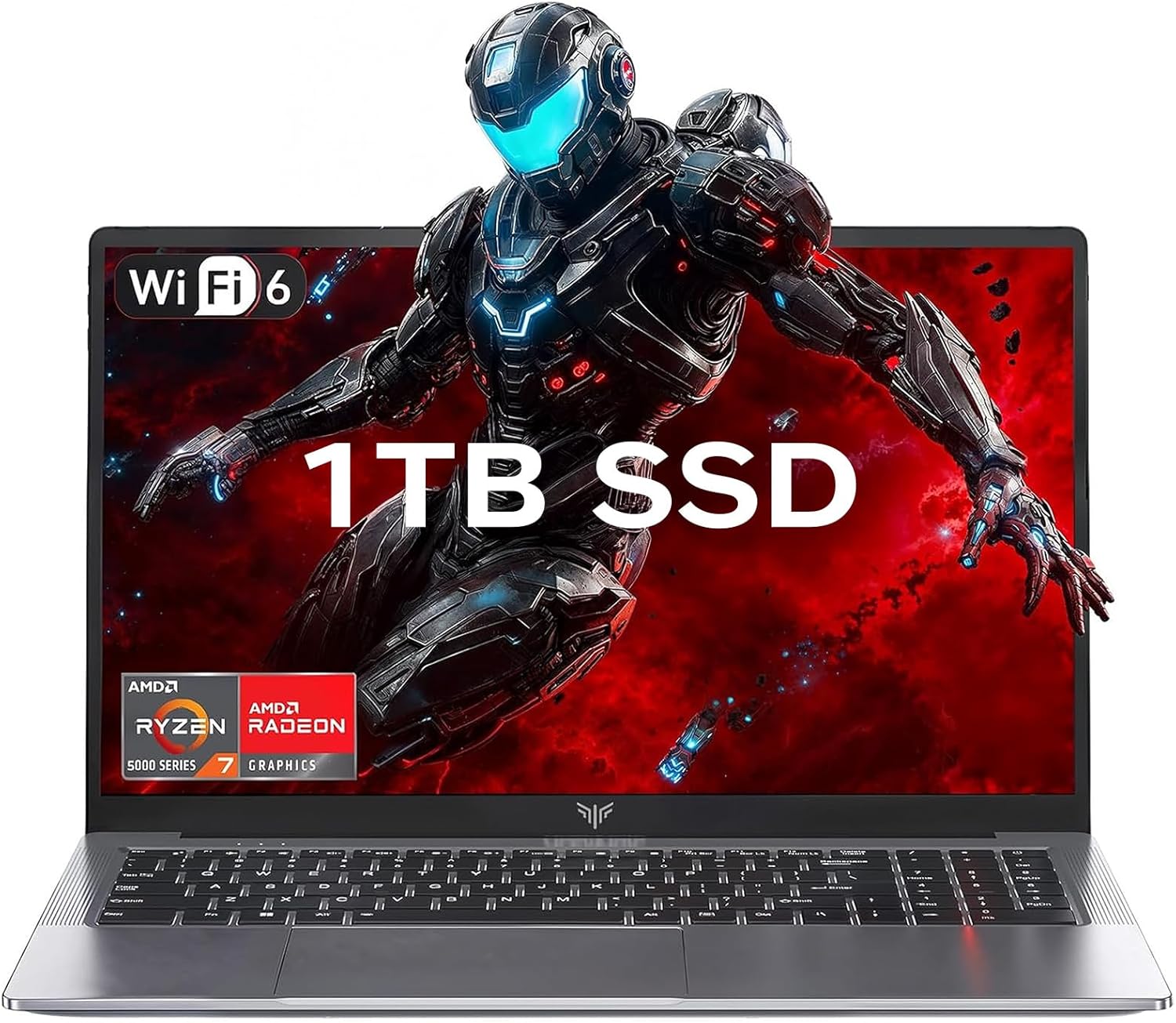 Detalle de KAIGERR LX15PRO Gaming Laptop with AMD Ryzen 7 5825U, 16GB RAM, 1TB NVMe SSD, 15.6" IPS, Windows 11