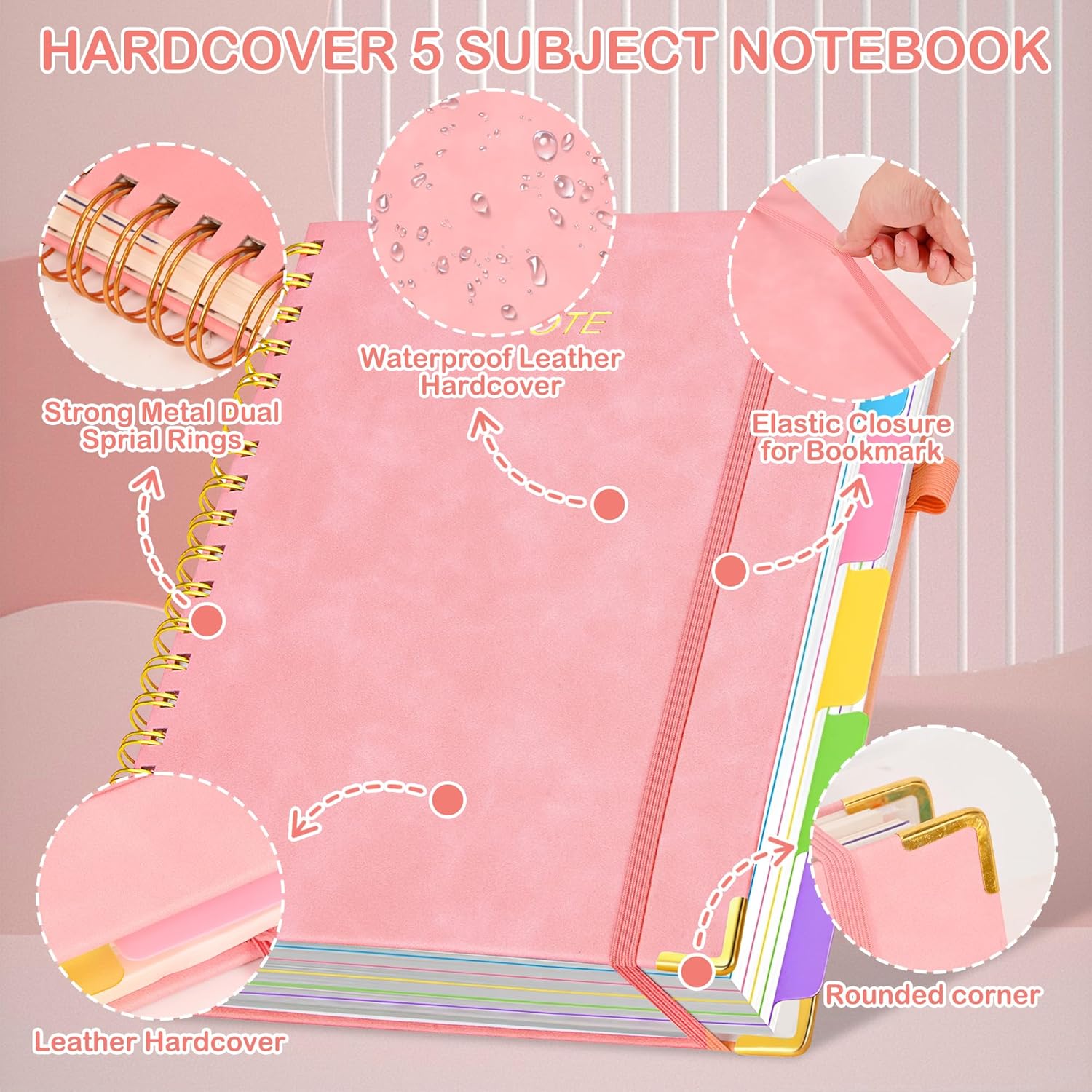 Detalle de FREBLASO 5 Subject Notebook, 300-page