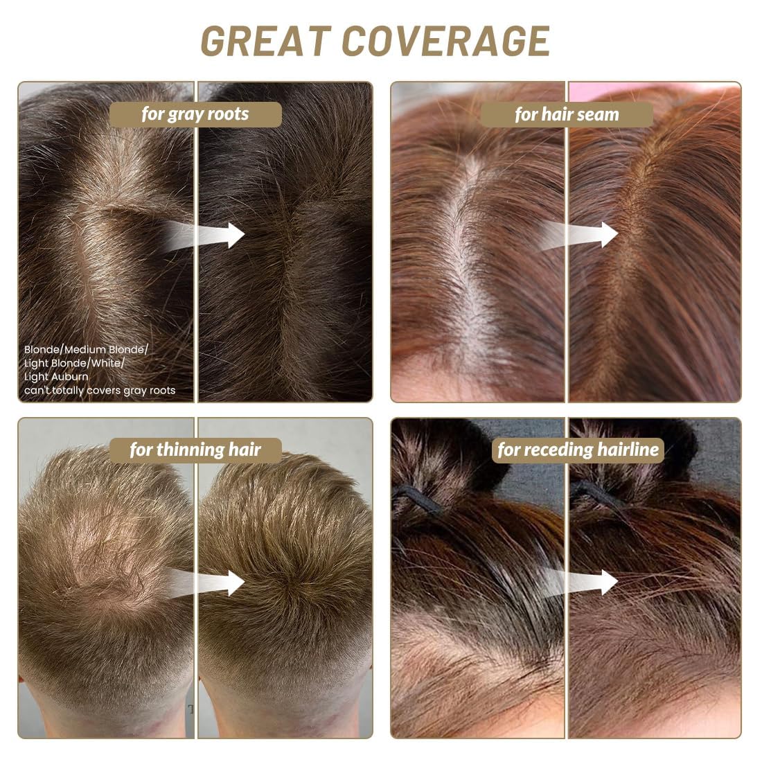 Detalle de SOVONCARE Instantly Hairline Powder for Gray Roots and Thinning Hair Touch-Ups