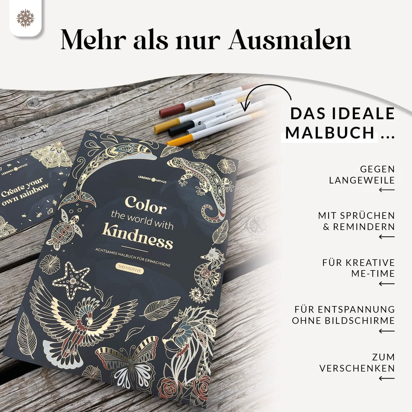Thumbnail 4 de Lebenskompass Malbuch 100 Motive Entspannung 📘