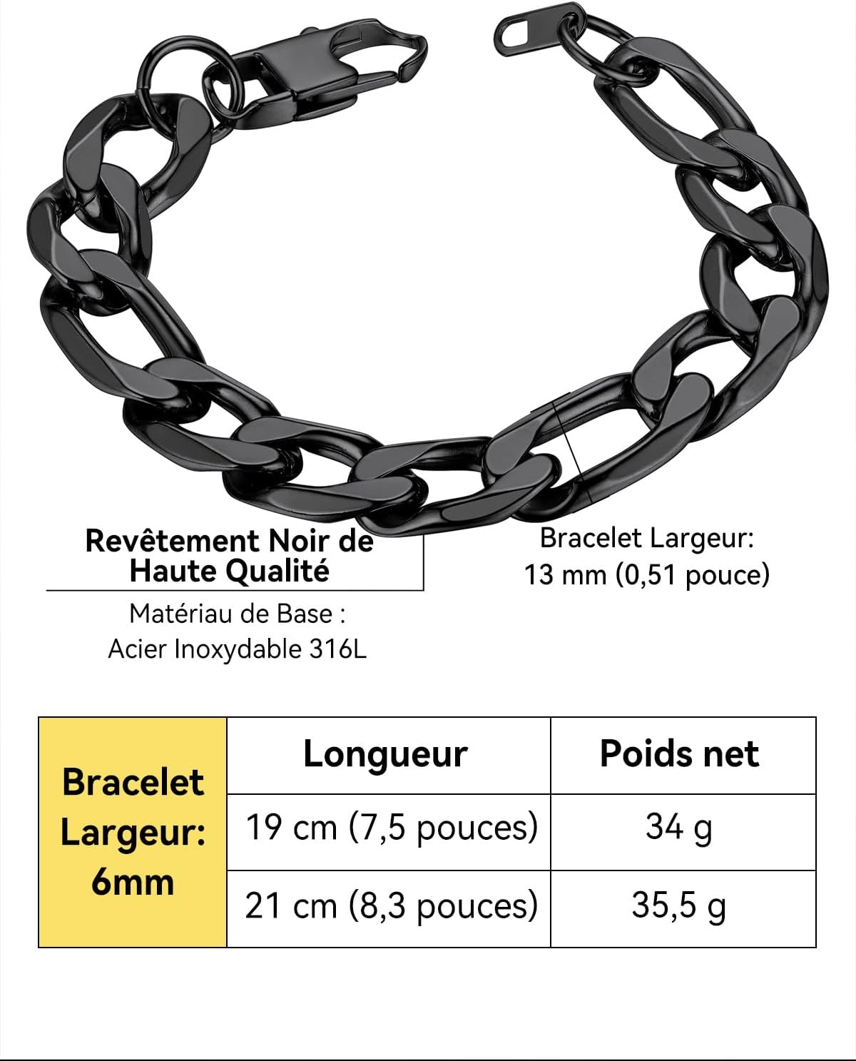 Thumbnail 5 de ChainsHouse Gourmette Figaro 19 cm Argenté
