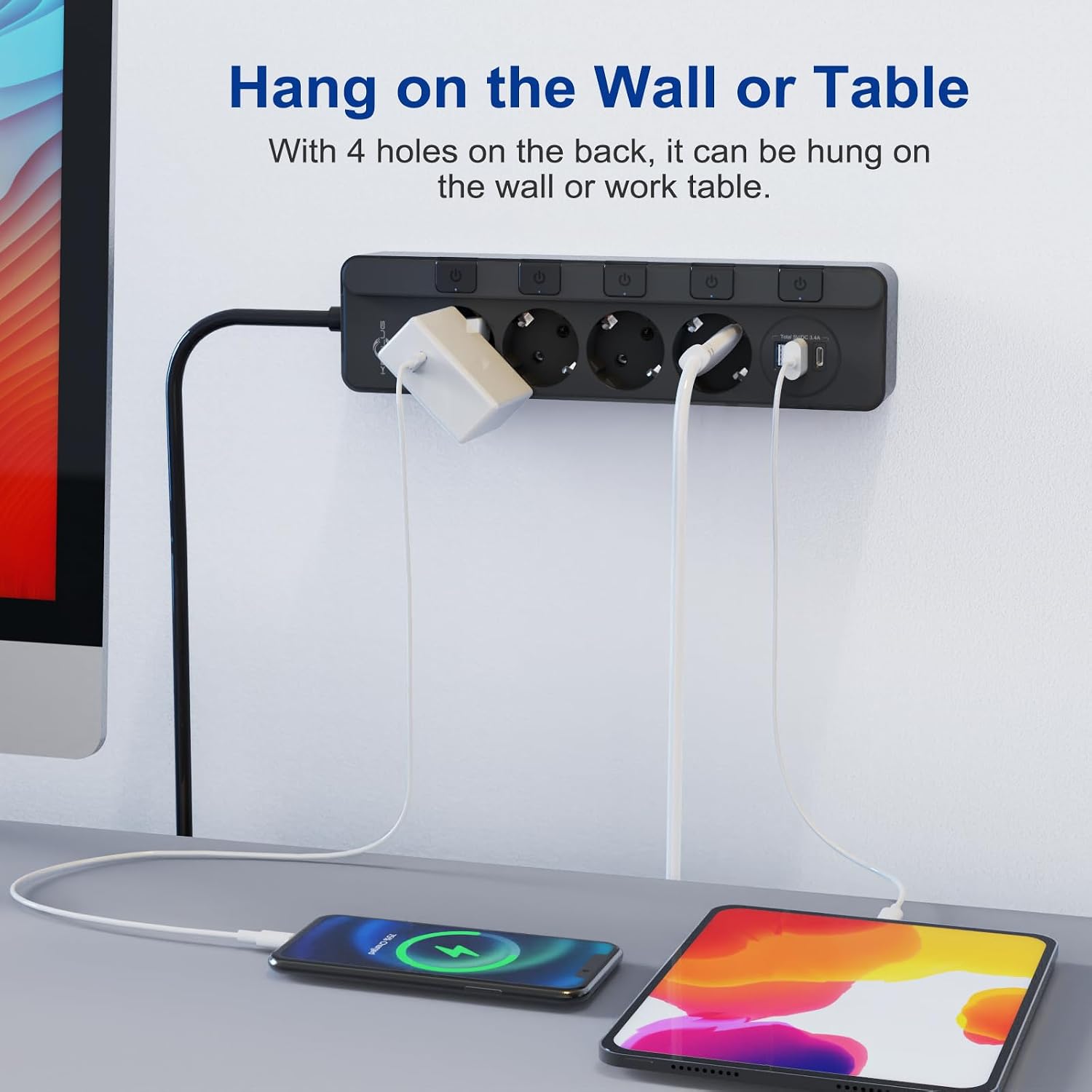 Detalle de KEPLUG Steckdosenleiste 4000 W mit USB