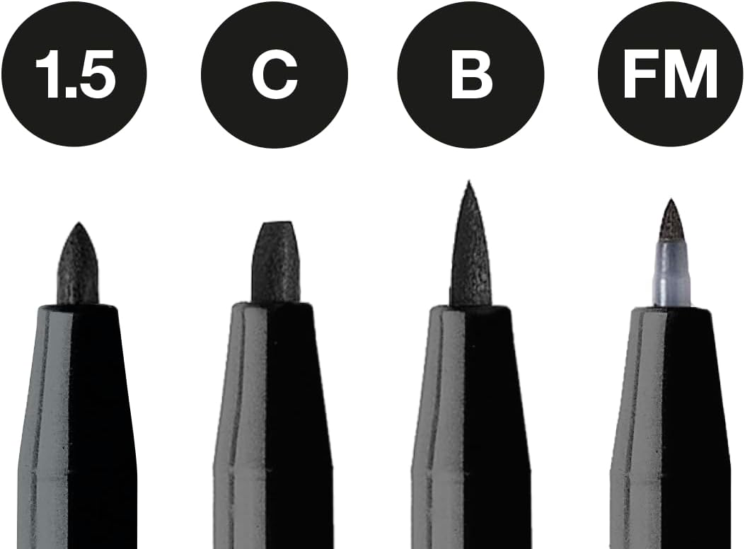 Thumbnail 2 de Faber-Castell Pitt Artist Pen 167153, set van 4 zwarte tekenpennen