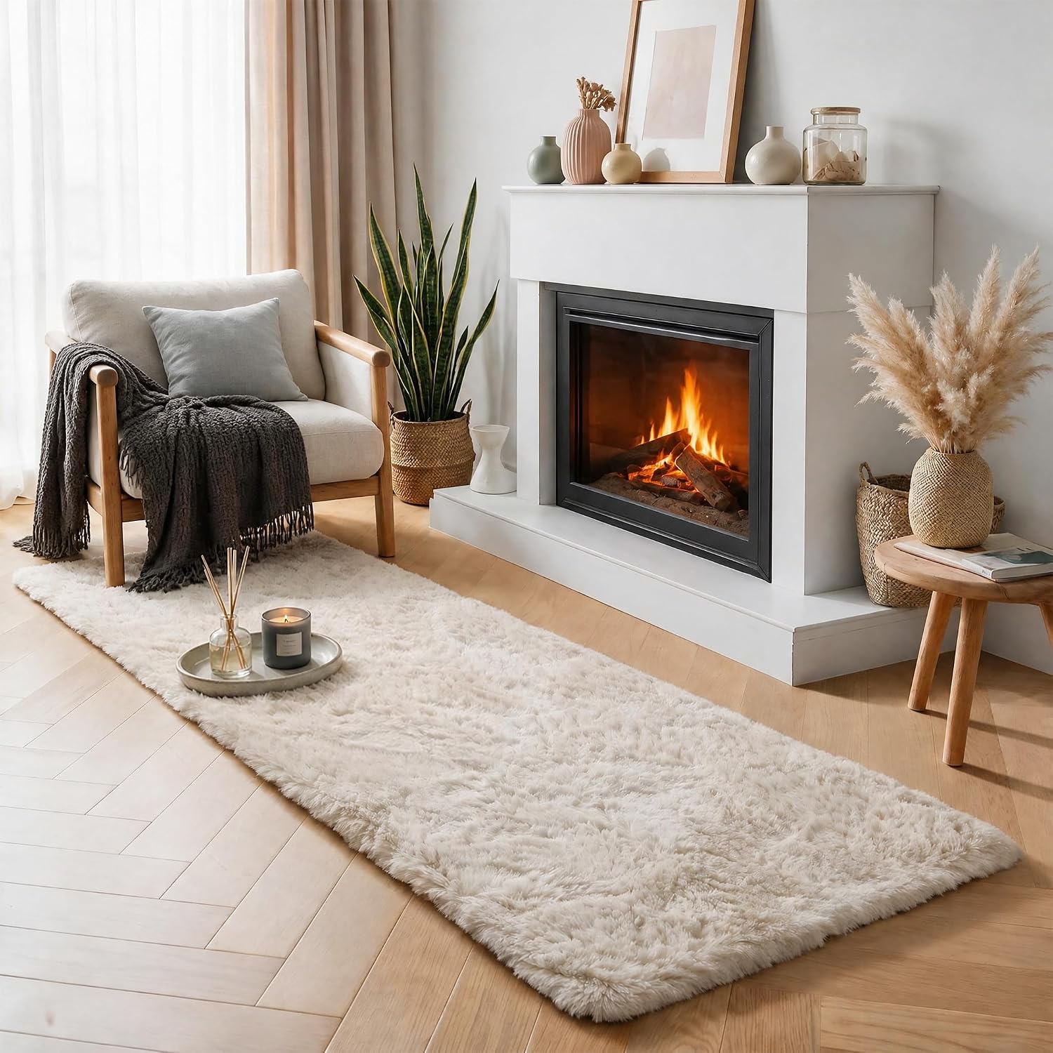 Detalle 2 de PAGISOFE Shaggy Runner Rug 2' x 6