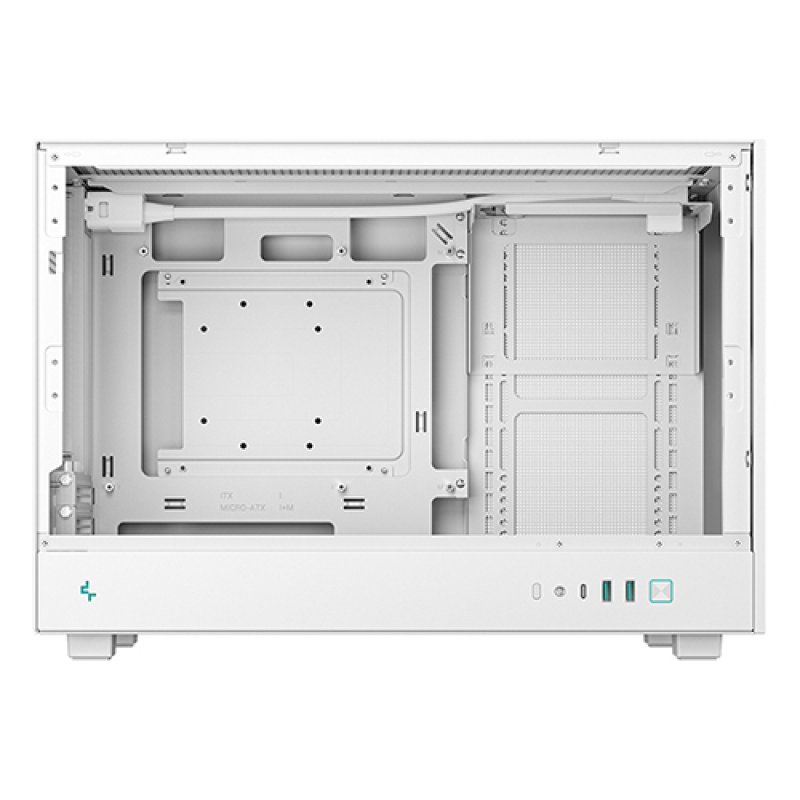 Detalle 2 de DeepCool CH260 Blanca: caja compacta Micro ATX con panel de vidrio templado y USB-C