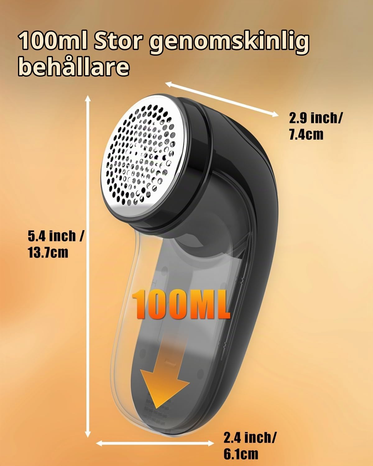Thumbnail 3 de Homtronics DEHLR2B noppborttagare med 6 blad och 3 hastighetslägen