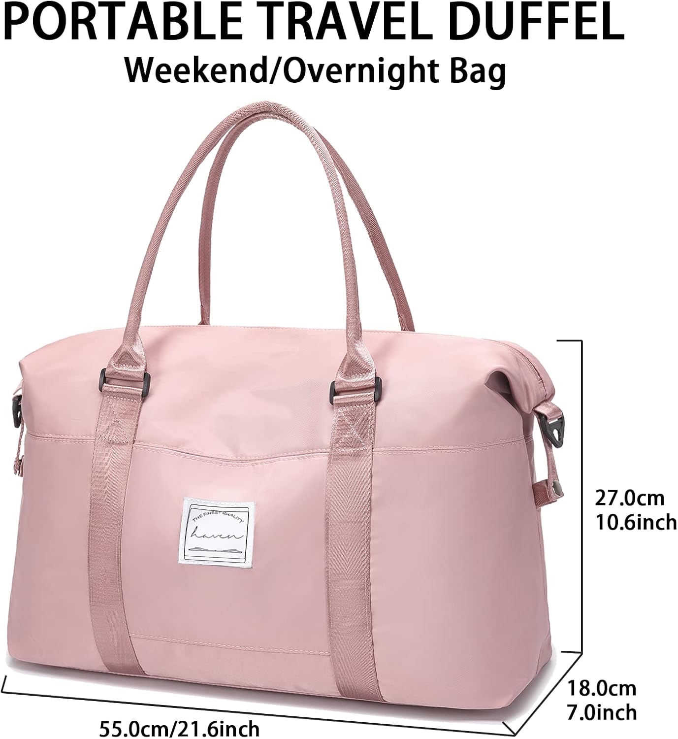 Thumbnail 6 de Hayayu Women’s Weekend Bag (Overnight/Travel Duffel, carry on holdall) 55x27x18cm, 30L