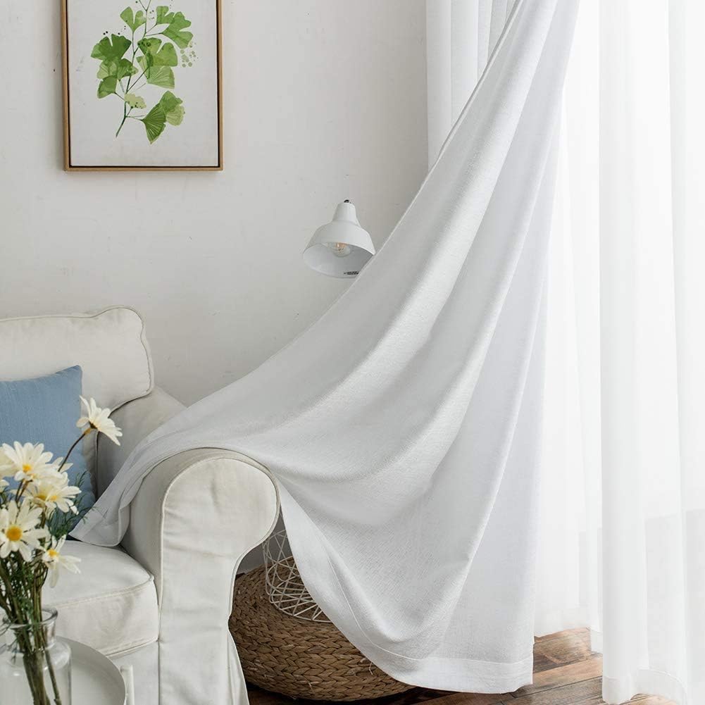 Detalle de Melodieux semi blackout voile curtains, 55x72in