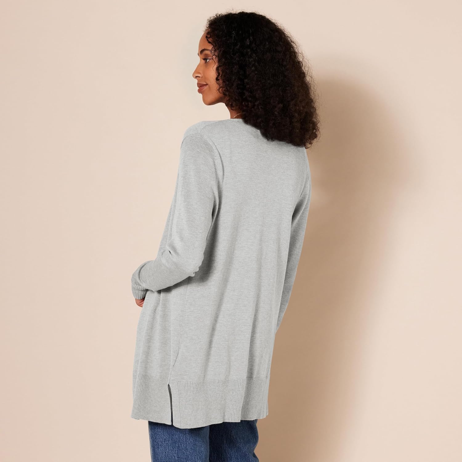 Detalle de Amazon Essentials Women's Lightweight Long Open-Front Cardigan (Available in Plus Size)