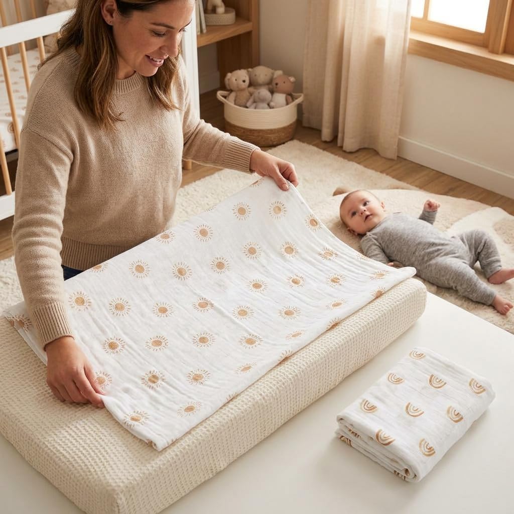 Detalle de Lulujo cotton muslin swaddle blankets
