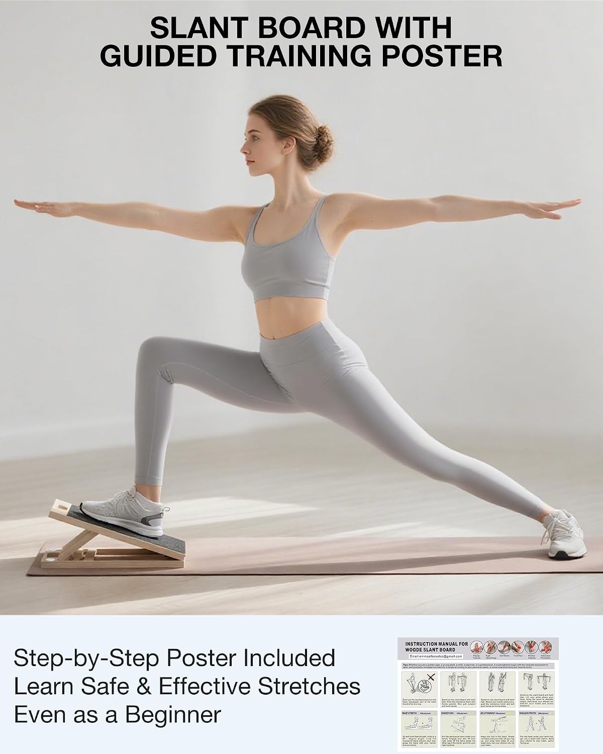 Thumbnail 4 de TEMI LJB-NEW Slant Board for Calf Stretching with Four Angles and Rehab Kit