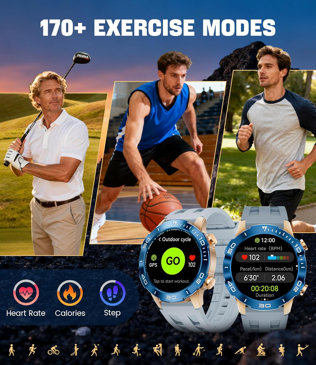Thumbnail 5 de LIGE Montre Connectée Homme 1.43" AMOLED