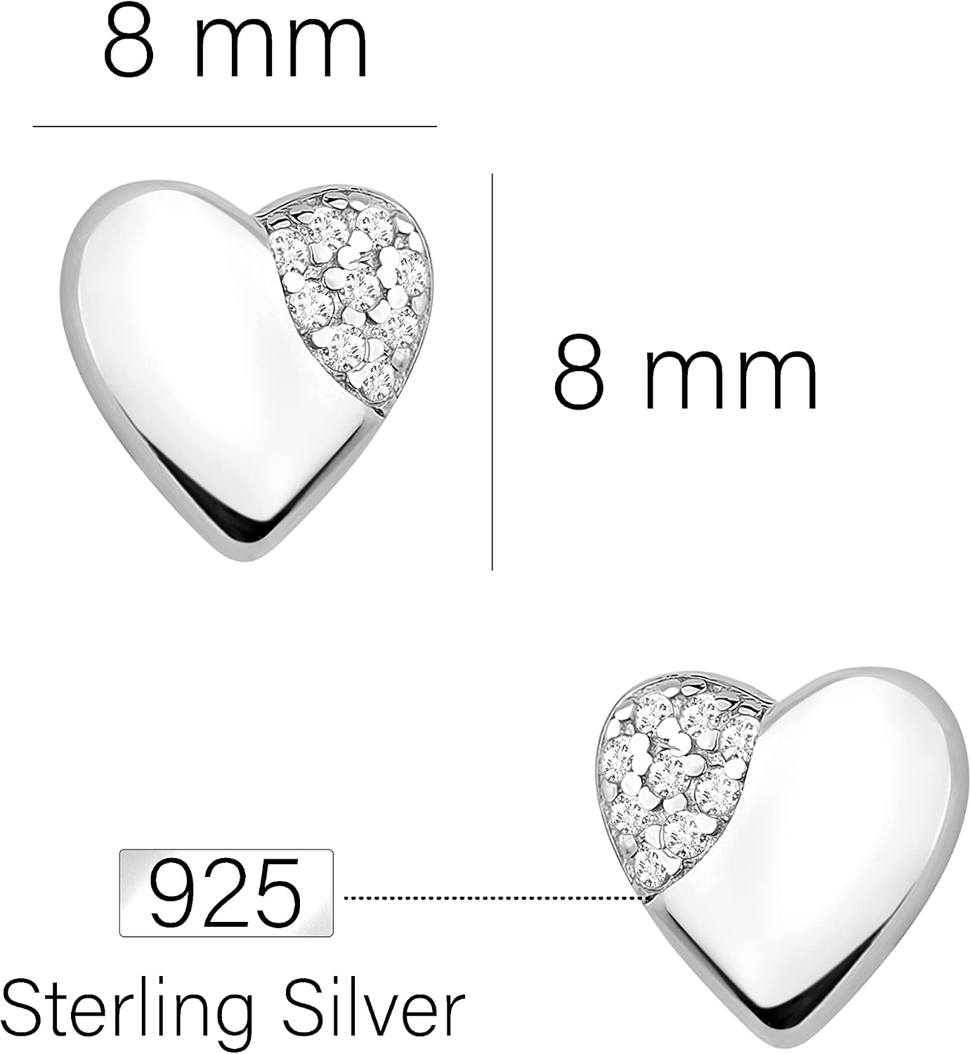 Thumbnail 3 de SOFIA MILANI: Orecchini da Donna in Argento 925 con Zirconia a Cuore