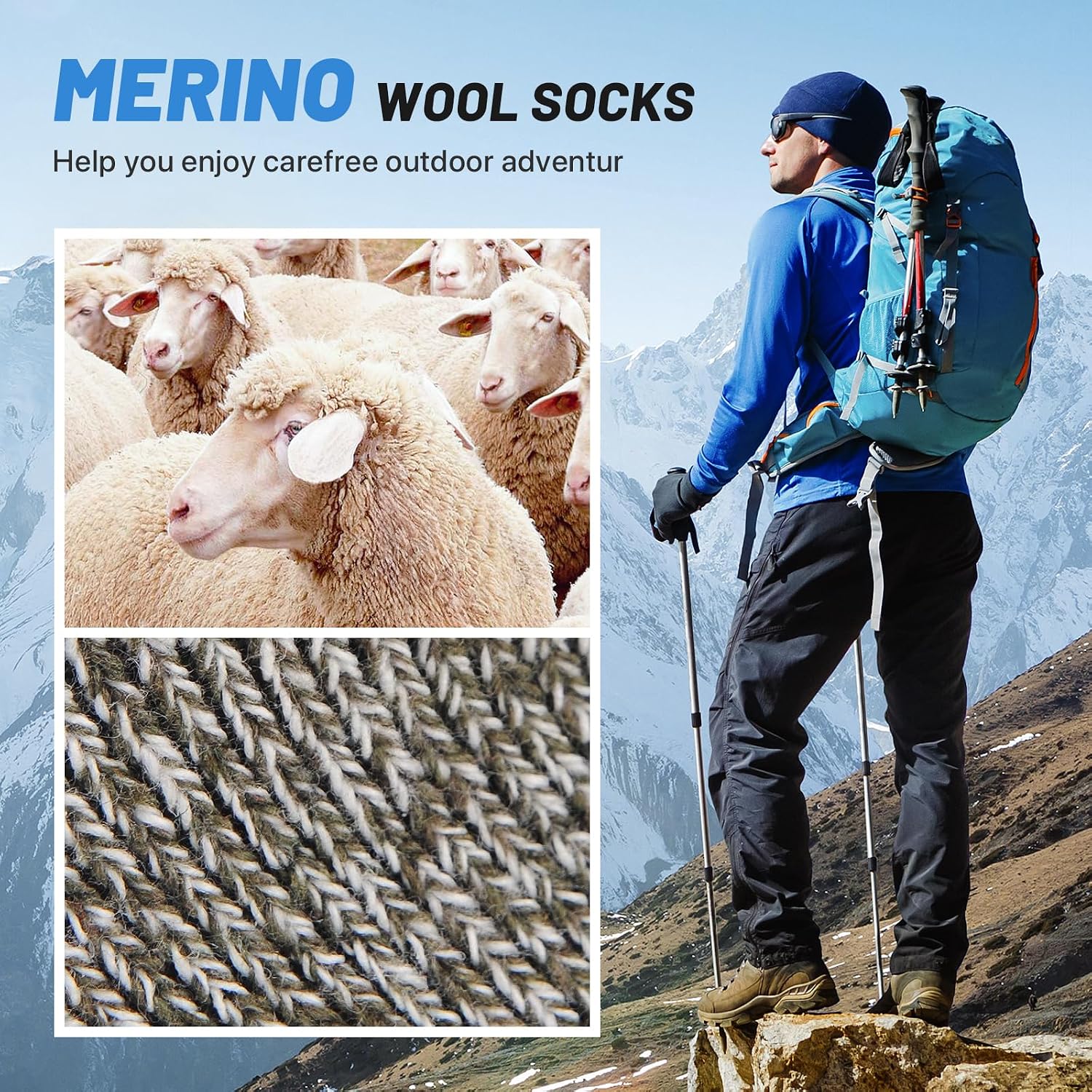 Thumbnail 1 de SIMIYA Merino Wool Socks, 5-Pair Pack